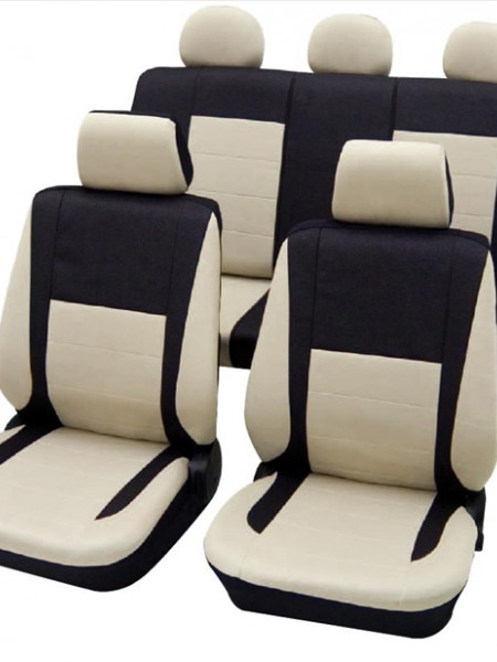 Set complet huse scaune (fata-spate) Elegance bej/negru PETEX