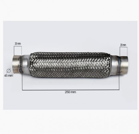 RACORD FLEXIBIL INNER & OUTER BRAID (B) 45x250 MM