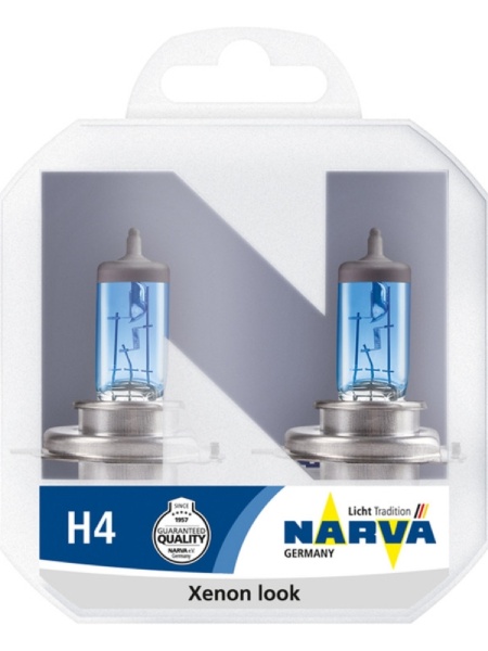 SET 2 BECURI FAR H4 60/55W 12V RANGE POWER WHITE NARVA
