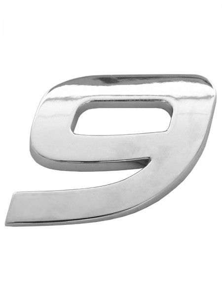 ORNAMENT AUTO 3D. CIFRA 9. 26 MM. CROMAT