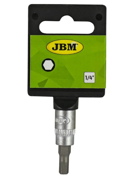 BITI CU TUBULARA CU ACTIONARE 1/4 ` IMBUS HEXAGONAL 4MM SATINAT - JBM