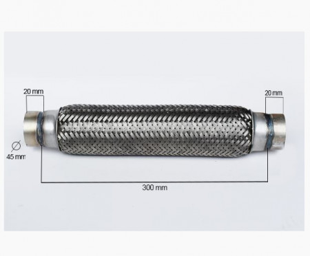 RACORD FLEXIBIL INNER & OUTER BRAID 45X300 MM