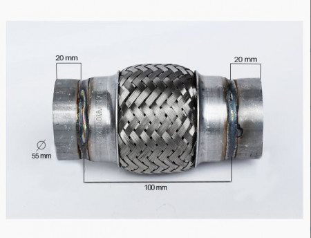 RACORD FLEXIBIL INNER & OUTER BRAID 55X100MM