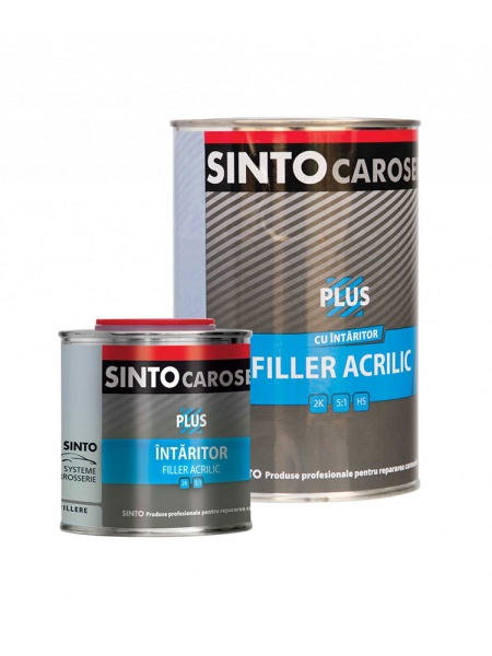 FILLER ACRILIC 'PLUS' 5:1 CU INTARITOR, ALB (0.75L + 0.15L) SINTO