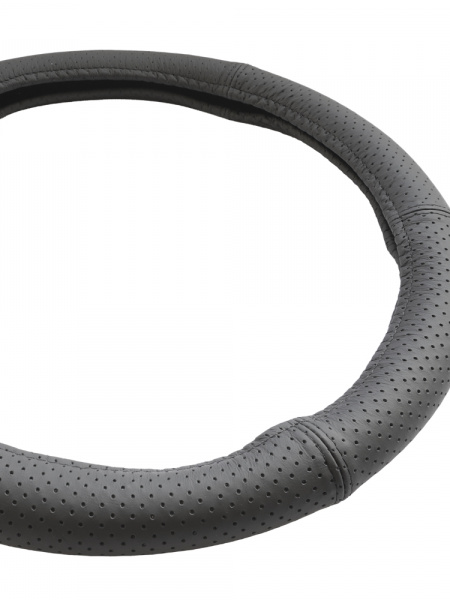 HUSA VOLAN PIELE NATURALA SEMI PERFORATA NEGRU 42-44 CM