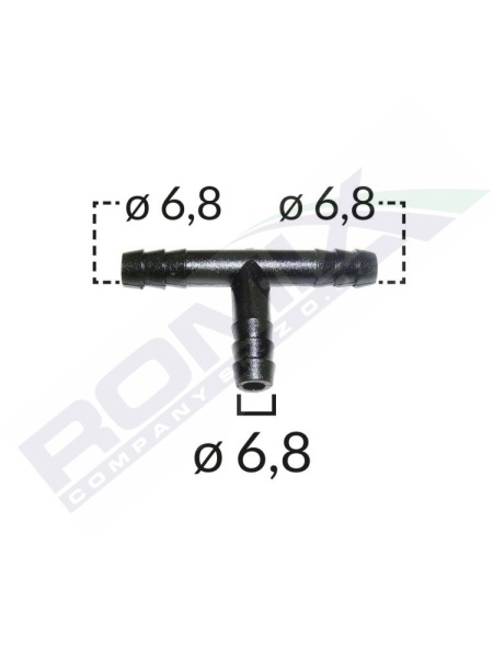 CONECTOR TEU FURTUN CONDUCTE UNIVERSAL 6.8MM - NEGRU SET 5 BUC