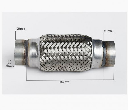 RACORD FLEXIBIL INNER & OUTER BRAID 48x150 MM