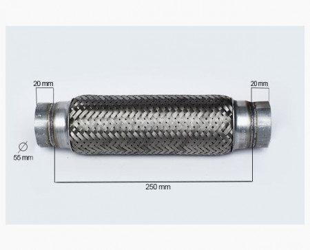 RACORD FLEXIBIL INNER & OUTER BRAID 55X250MM