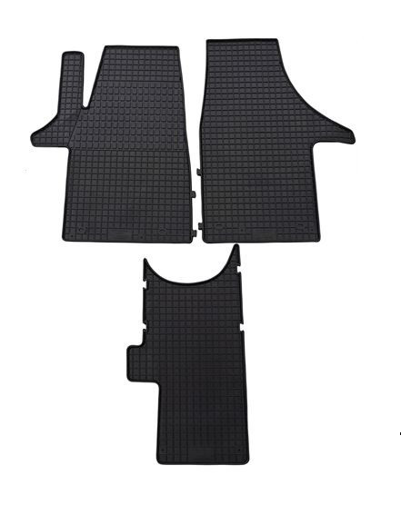 Set 3 covorase cauciuc Volkswagen T5/T6 (2 locuri) Petex.