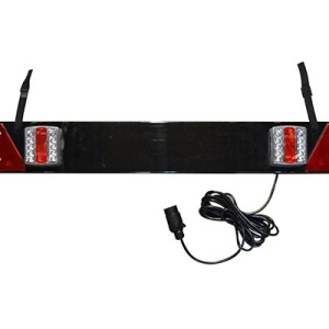 BARA PENTRU REMORCA CU 2 REFLECTOARE LED SI 2 TRIUNGHIURI REFLECTORIZANTE. CABLU DE 5 M JBM