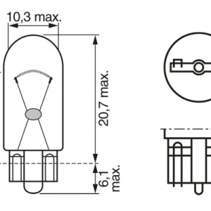 BEC 12V W3W 3W ECO SET 10 BUC BOSCH - Img 6