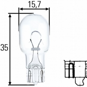 Bec Hella W16W 12V 16W W2,1x9,5 d