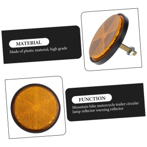 Catadioptru rotund cu suruburi 60mm Galben