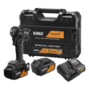 Cheie de impact compactă, cu motor fără perii, 1/2" cu pin de blocare, DEWALT® x McLaren F1 Team 18V XR® Ediție Specială – 2 x 5,0Ah