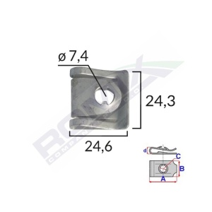 CLIPS CAPAC MOTOR PENTRU AUDI/VW/SKODA - METALIC SET 5 BUC - Img 2
