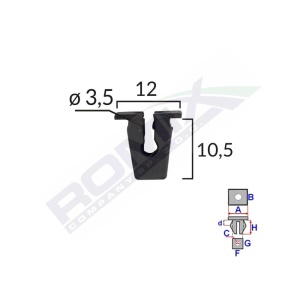 CLIPS FIXARE PENTRU AUDI - NEGRU SET 25 BUC - Img 2