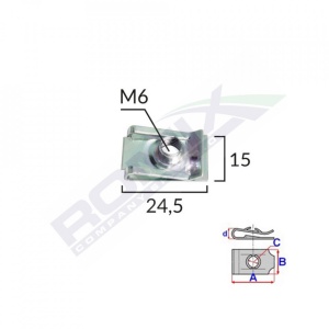 CLIPS METALIC FIXARE PENTRU AUDI/BMW SI UNIVERSAL SET 10 BUC - Img 2