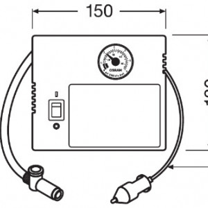 KIT REPARATII ANVELOPE (COMPRESOR + SPRAY REPARATII ANVELOPE) TYRESEAL KIT OSRAM - Img 2