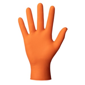 MANUSI DIN NITRIL CULOARE ORANGE STRUCTURA DIAMANTATA XXL SET 50BUC