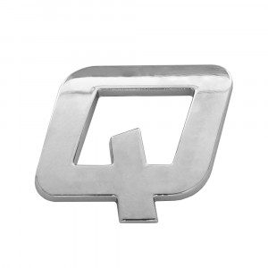 ORNAMENT AUTO 3D. LITERA Q. 26 MM. CROMAT - Img 1