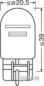 SET 2 BECURI 12V W21/5W ORIGINAL BLISTER OSRAM - Img 3
