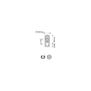 SET 2 BECURI FARA SOCLU W5W 12V (blister) WHITE VISION ULTRA PHILIPS