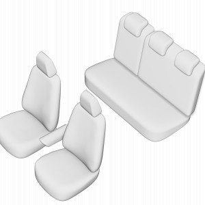 SET HUSE SCAUN UMBRELLA PENTRU DACIA DUSTER 2018-2022 (CU COTIERA SOFER. BANCHETA FRACTIONATA) CU TETIERE SPATE IN FORMA DE L - Img 2