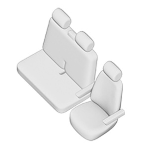 SET HUSE SCAUN UMBRELLA PENTRU VW T5 (2+1) TRANSPORTER VAN 2004-2015 - Img 2