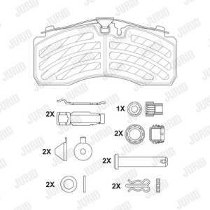 Set placute frana spate Jurid
