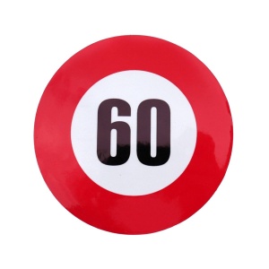 Autocolant reflectorizant limita viteza 60 km/h fi12 cm