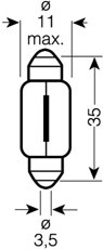 BEC 12V C5W ULTRA LIFE SET 10 BUC OSRAM - Img 2