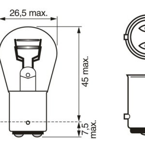 BEC 12V P21/4W 21W / 4W ECO SET 10 BUC BOSCH - Img 4