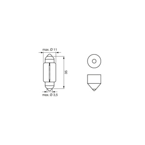 BEC 24V C5W 5W ECO TRUCK SET 10 BUC BOSCH - Img 5