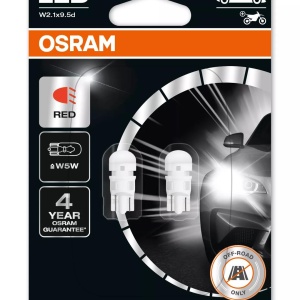 Bec Osram LEDriving SL W5W Rosu | 12V - W2.1x9.5d - Set 2 buc (Off-Road)