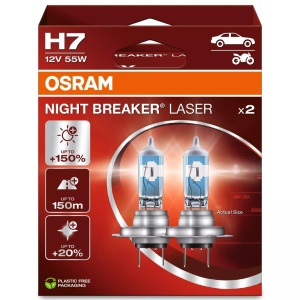 Bec Osram Night Breaker Laser Next Generation H7 12V 55W PX26d Set 2 buc