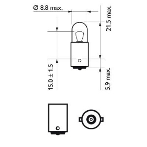 BEC POZITIE FATA T4W 12V SET 10 buc PHILIPS - Img 3