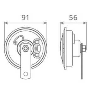 CLAXON ELECTROMAGNETIC 12V 5A TON JOS - Img 3