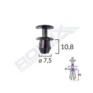 CLIPS FIXARE MULTIPLE APLICATII PENTRU GRUP VAG - NEGRU SET 10 BUC - Img 2