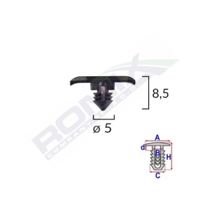 CLIPS FIXARE PROTECTIE MOTOR SI USI PENTRU GRUP VAG- NEGRU SET 10 BUC - Img 2