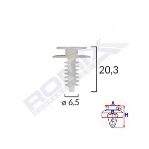CLIPS TAPITERIE PENTRU FIAT/LANCIA/ALFA ROMEO - ALB SET 10 BUC - Img 2