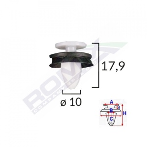CLIPS TAPITERIE PEUGEOT 407/408 SET 10 BUC - Img 2
