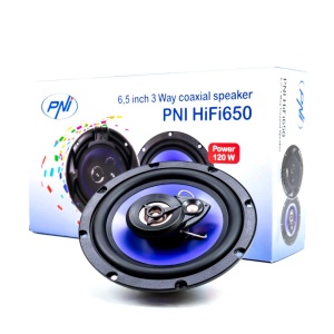 DIFUZOARE AUTO COAXIALE PNI HIFI650, 120W, 16.5 CM, 3 CAI, GRILA INCLUSA, SET 2 BUC - Img 3