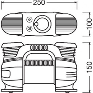 HEAVY DUTY - COMPRESOR DIGITAL 12V CU MANOMETRU SI ACCESORII - Img 2