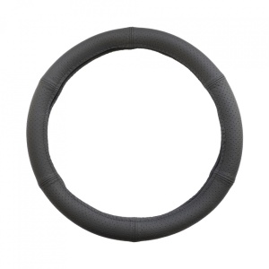 HUSA VOLAN PIELE NATURALA SEMI PERFORATA NEGRU 44-46 CM