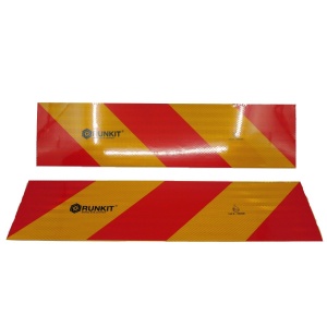 Placa reflectorizanta vehicul scurt (set 2 buc) 56,5 cm x 14 cm omologata ECE
