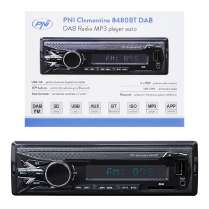 RADIO MP3 PLAYER AUTO DAB SI RDS PNI CLEMENTINE 8480BT 4X45W, 12/24V, CU SD, USB, AUX, RCA, BLUETOOTH SI USB 1.5A - Img 6