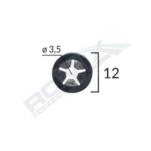 SAIBA FIXARE TAPITERIE UNIVERSAL - NEGRU - 12MM SET 25 BUC - Img 2