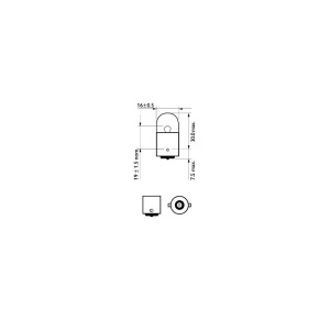 SET 2 BECURI AUXILIARE R10W 12V (blister) VISION PHILIPS - Img 3