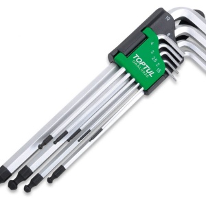 Set chei hexagonale Tip L, 9 buc, Extra lung