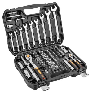 Set de chei cu clichet ½" și ¼" multifuncționale, 82 de piese